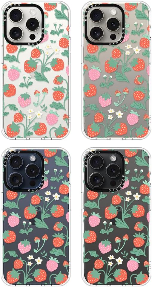 MOSNOVO Buffertech – Funda compatible con iPhone 15 Pro, impacto de caída de 6.6 pies, tecnología antidesprendimiento, funda transparente de TPU con