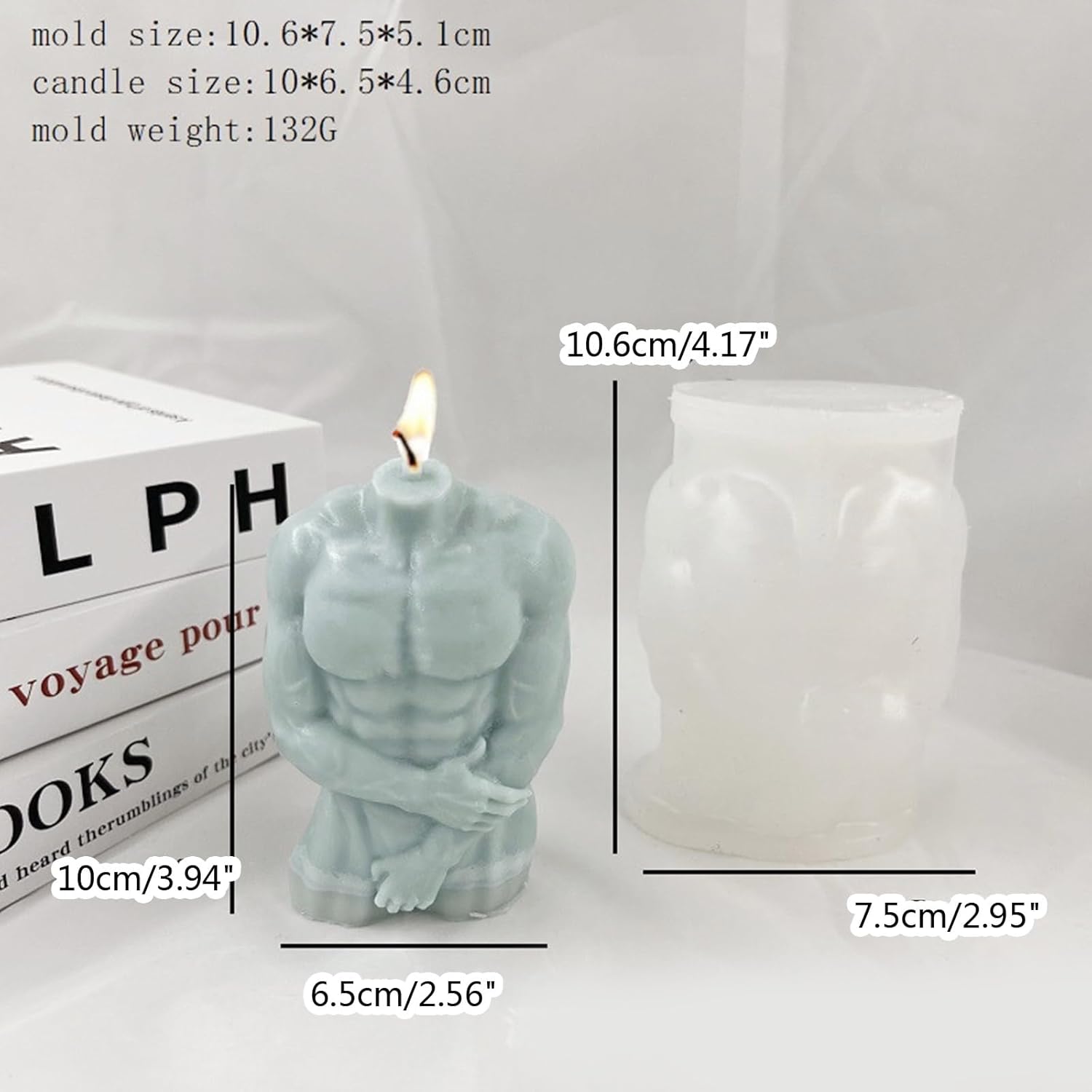 Molde de silicona para velas de cuerpo masculino fuerte, exquisito molde de yeso para velas corporales, molde para hornear pasteles de chocolate,