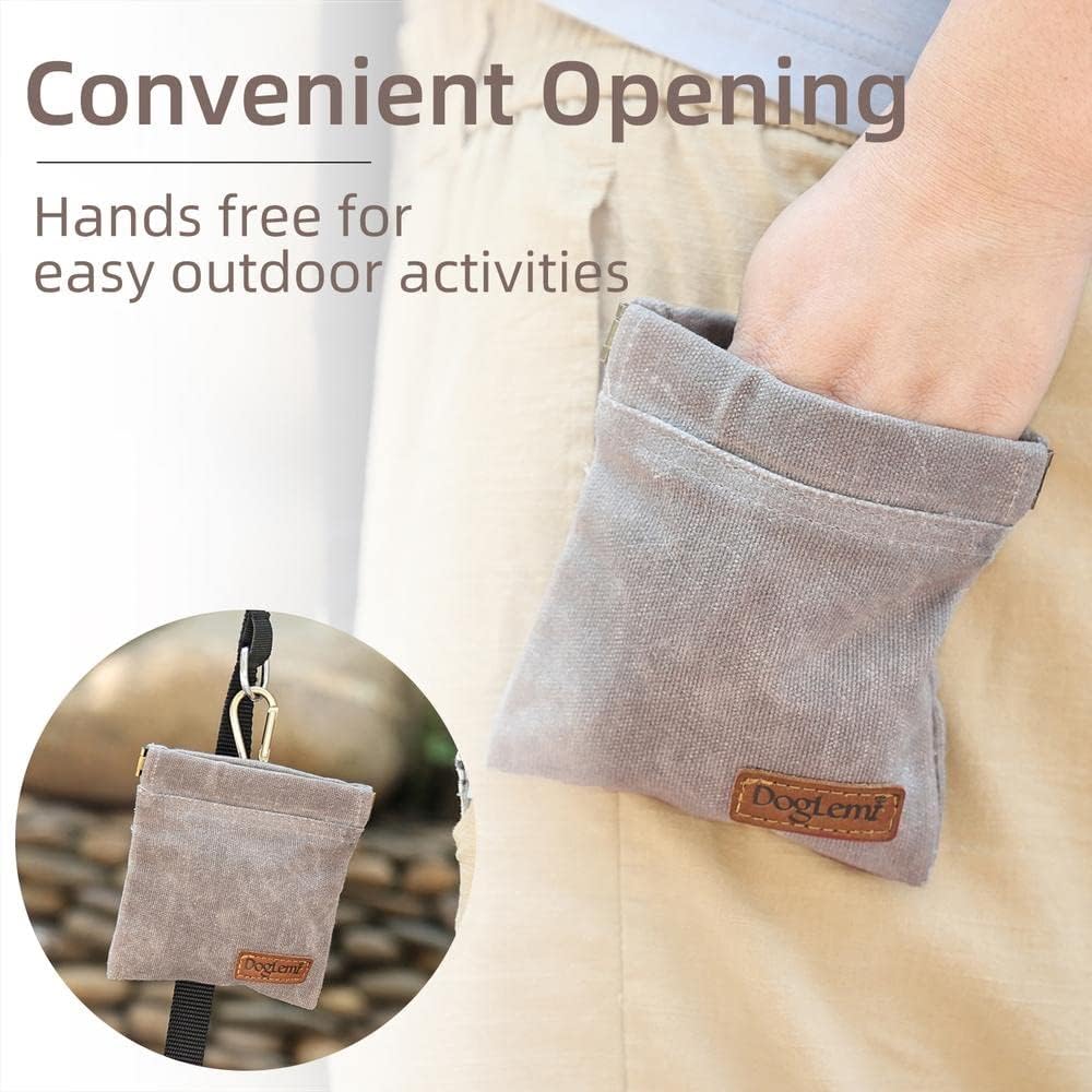 Bolsa de golosinas para perros, bolsa de entrenamiento para perros y cachorros, bolsa de entrenamiento manos libres, incluye mosquetón, para viajes