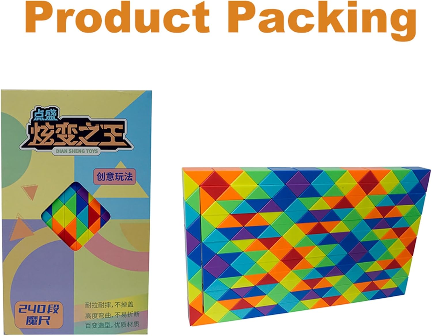 ZY-Wisdom Rompecabezas de cubo de serpiente mágica colorida, 240 cuñas, tamaño grande, juguetes de serpiente, regalos de fiesta para niños, adultos