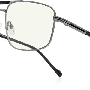 Lentes de lectura para hombre, cuadrados, de doble puente, bloqueo de luz azul, lectores de computadora Lentes de lectura para hombre, cuadrados, de doble puente, bloqueo de luz azul, lectores de computadora