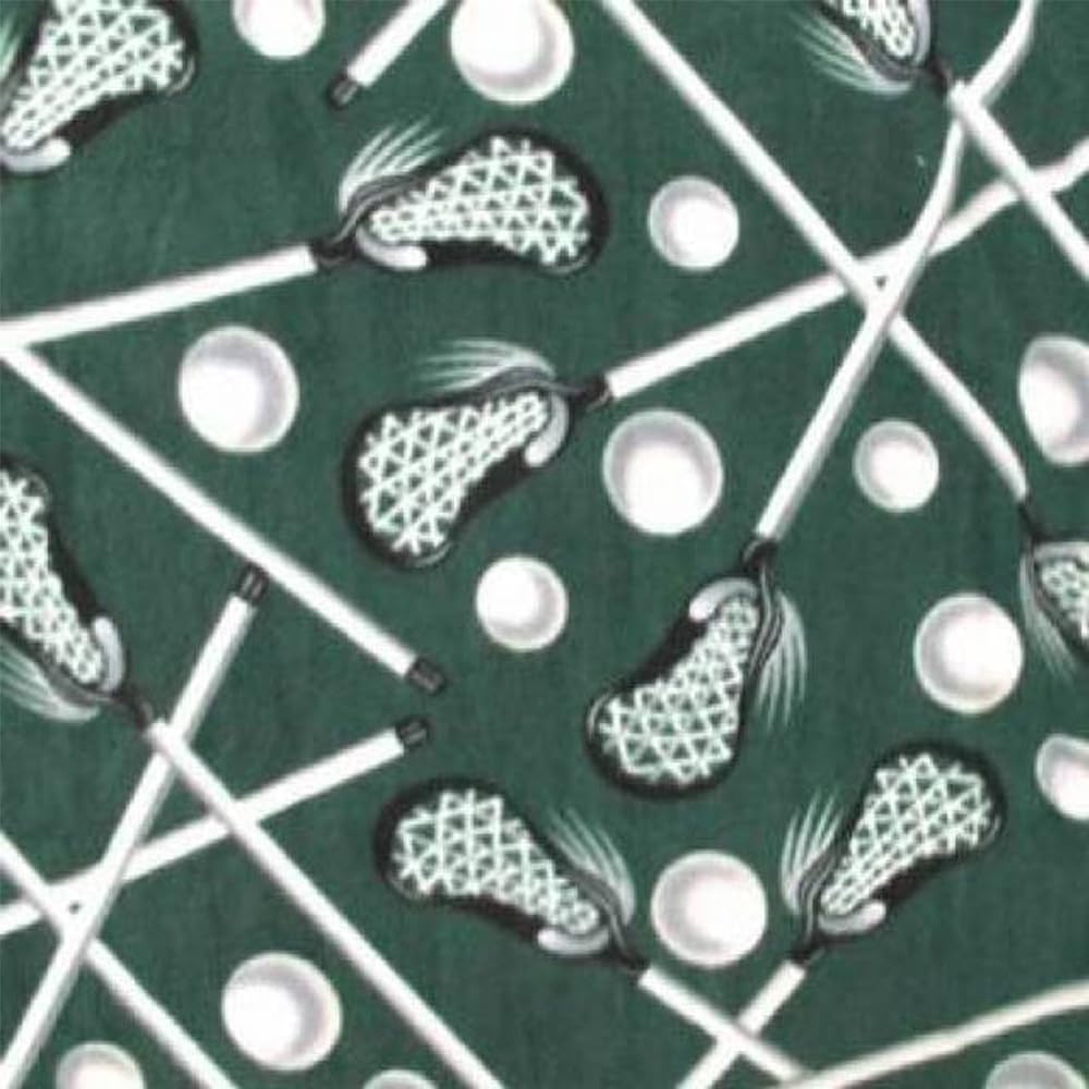 Pico Textiles – Tela de forro polar verde cazador lacrosse de 2 yardas – Vendido por The Bolt – Tela de forro polar estampada – Ideal para proyectos