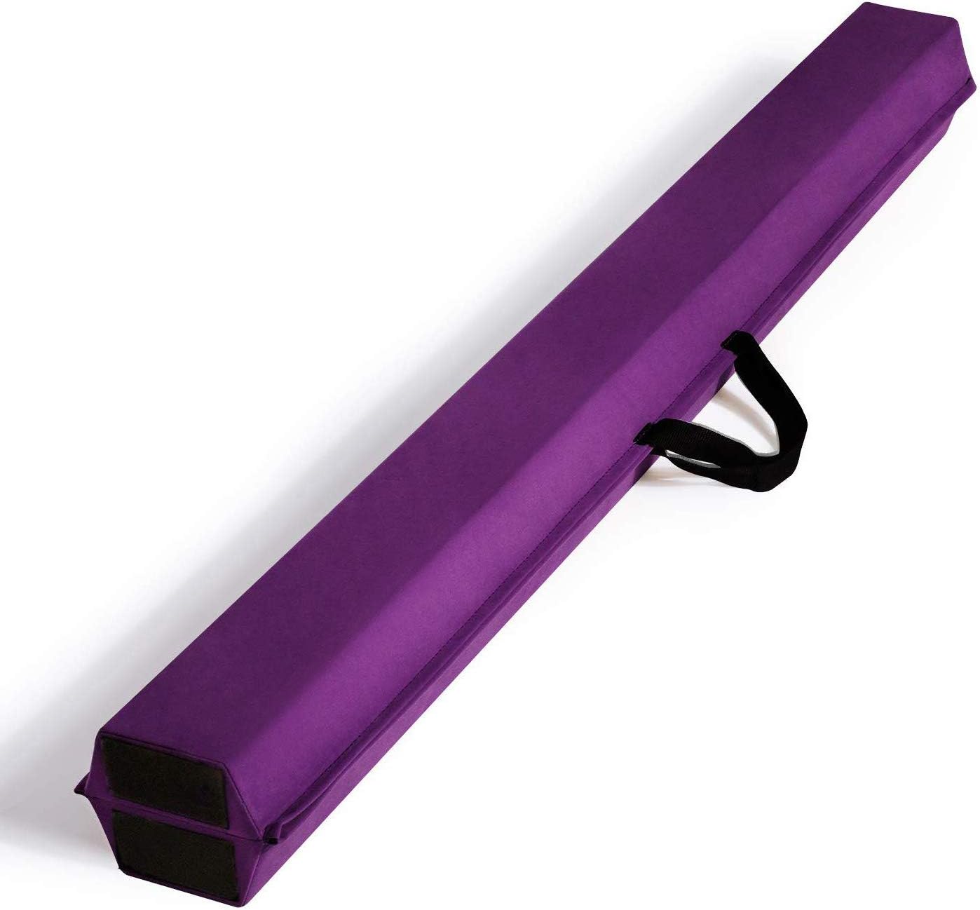 Equipo de gimnasia plegable de 9 pies para niños, base de goma antideslizante, haz de gimnasia para entrenamiento, terapia física, entrenamiento
