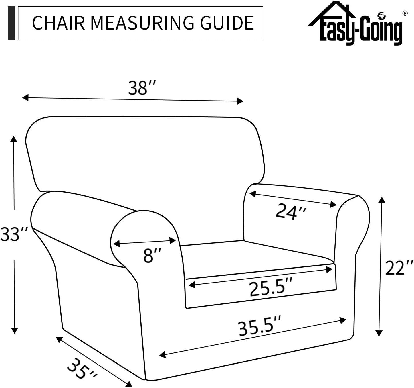 Easy-Going – Fundas elásticas de microfibra para silla (2 unidades)