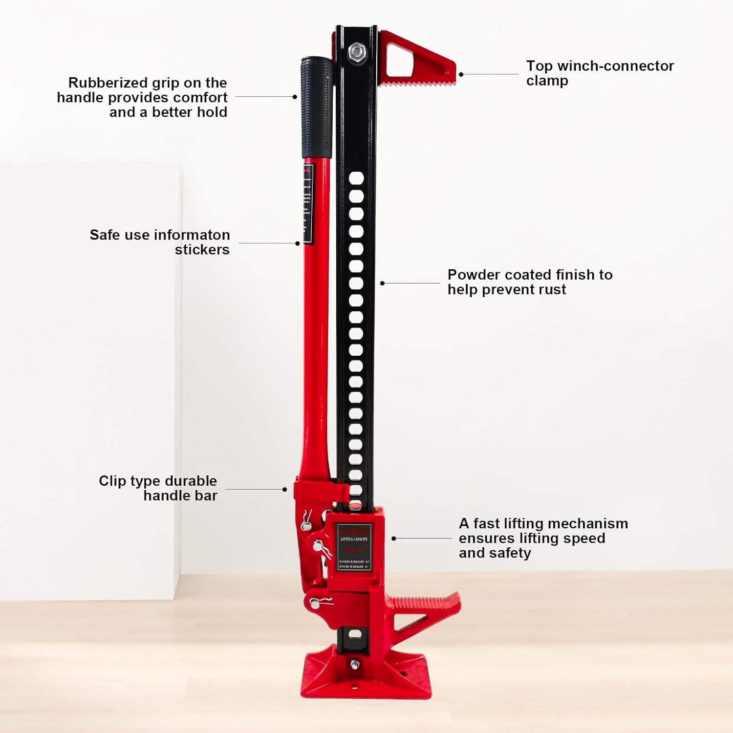 Gato de aire triple de 3 toneladas6000 libras, elevación resistente de hasta 60 pulgadas, gato de bolsa de aire de elevación rápida para