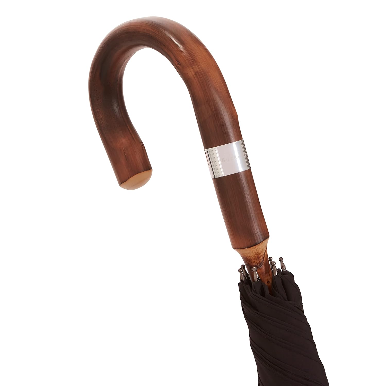 The London Umbrella – Crafted From A Single Piece Of English Chestnut – Black