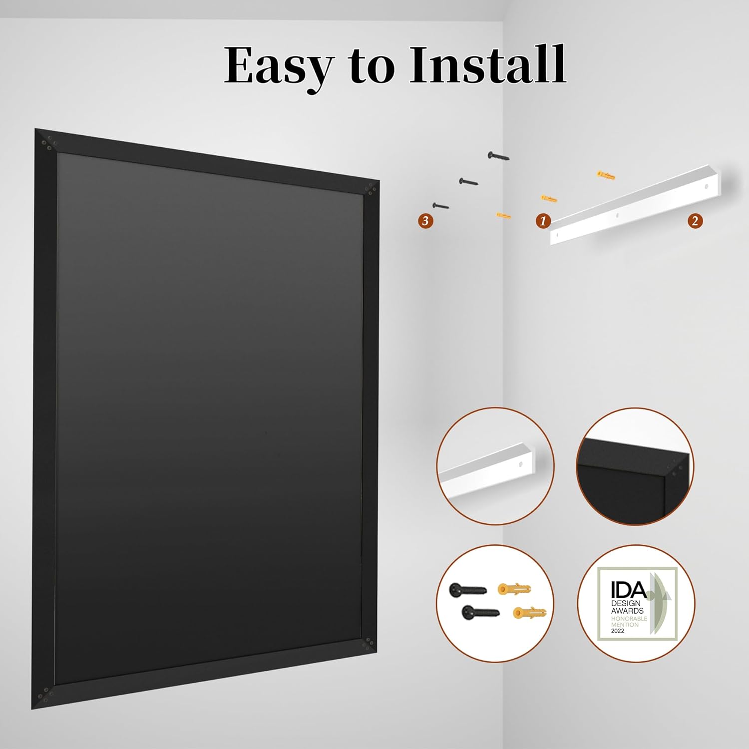 Espejo de baño negro para sobre fregadero 36 x 24 pulgadas, moderno espejo de tocador de granja, espejo de pared enmarcado con marco de metal