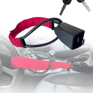DODOMES Bloqueo del volante, bloqueo de cinturón de seguridad, dispositivo antirrobo de automóvil, ajuste universal para la mayorĆa de automóviles, DODOMES Bloqueo del volante, bloqueo de cinturón de seguridad, dispositivo antirrobo de automóvil, ajuste universal para la mayorĆa de automóviles,
