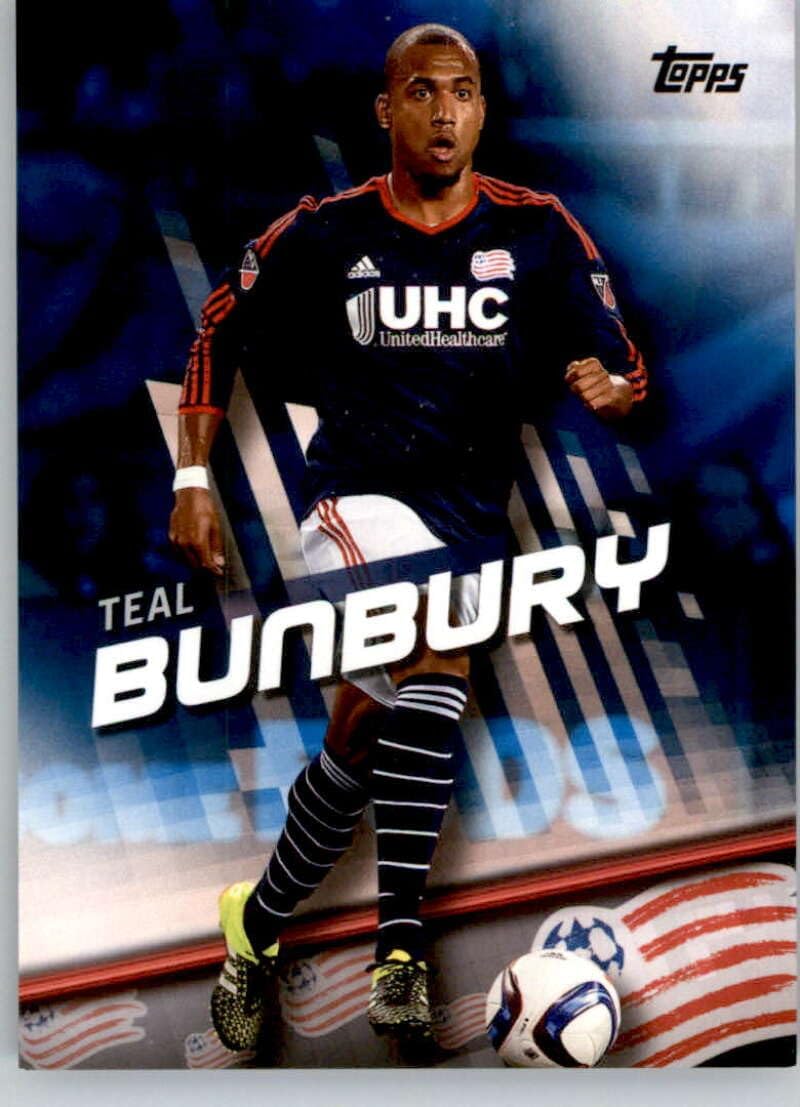 2016 Topps MLS Blue #36 Teal Bunbury SER99 New England Revolution Official Major League Soccer Card in Raw (NM or Better) Condition