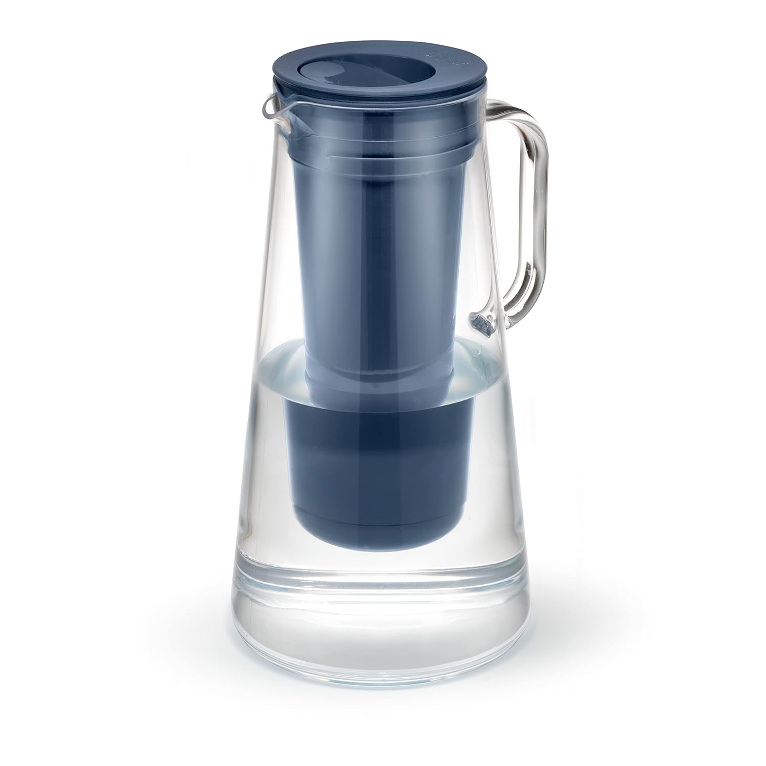 LifeStraw Inicio – Jarra con filtro de agua, 10 tazas, azul medianoche, sin BPA, diseñada para la protección diaria contra bacterias, parásitos,