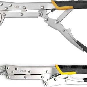 Xiao & Dao Pro Juego de alicates de bloqueo extendidos con mordazas rectas de 12 pulgadas y mordazas de 80 grados, juego de alicates de punta de Xiao & Dao Pro Juego de alicates de bloqueo extendidos con mordazas rectas de 12 pulgadas y mordazas de 80 grados, juego de alicates de punta de