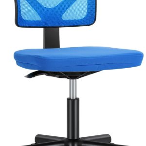 DUMOS Sillas de escritorio sin brazos con ruedas, bonita silla de oficina en casa, sin brazos, ergonómica ajustable giratoria, silla de trabajo con DUMOS Sillas de escritorio sin brazos con ruedas, bonita silla de oficina en casa, sin brazos, ergonómica ajustable giratoria, silla de trabajo con