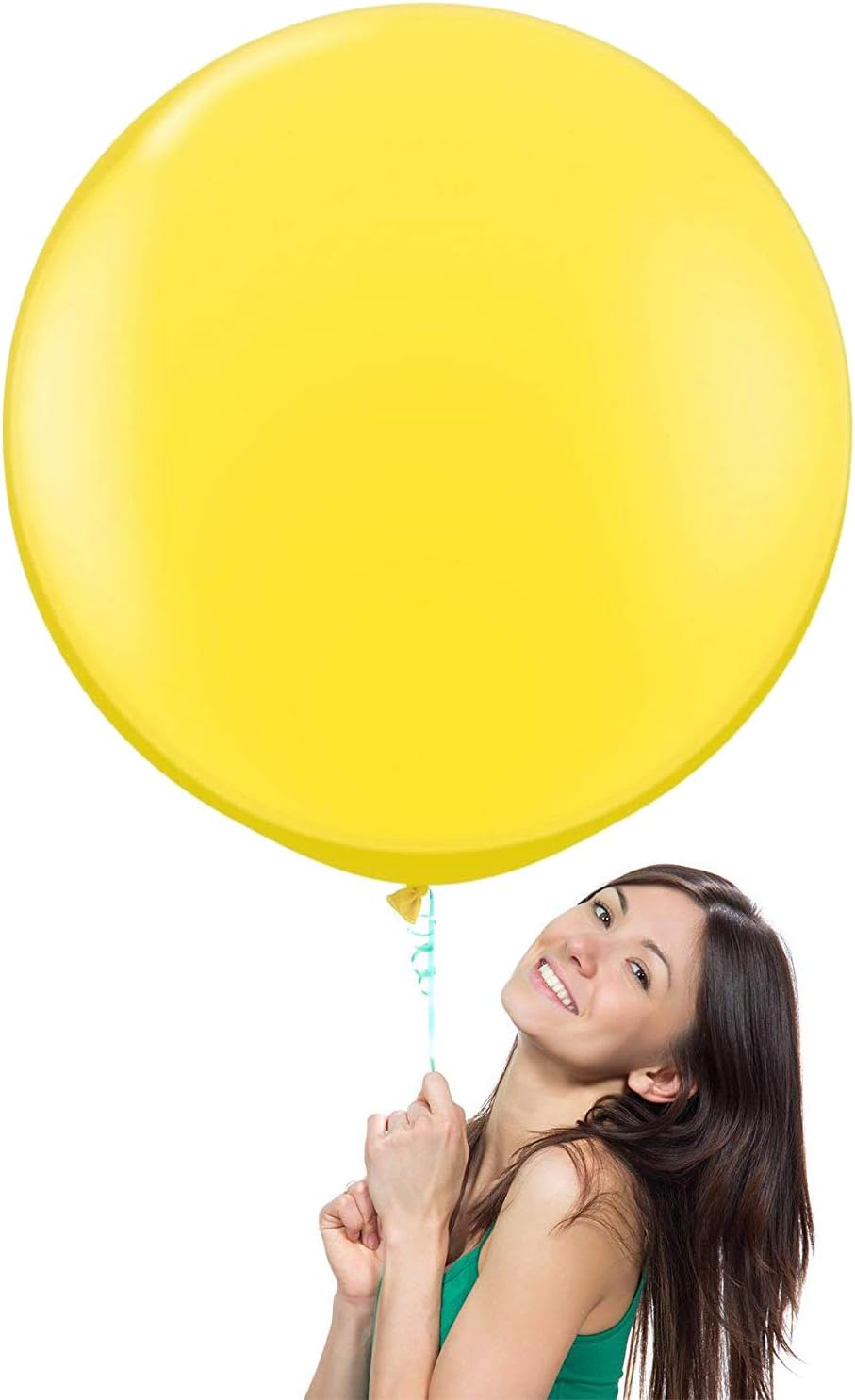 Globos de látex gigantes de 36 pulgadas para decoraciones de cumpleaños, bodas, fiestas, 6 globos redondos grandes amarillos