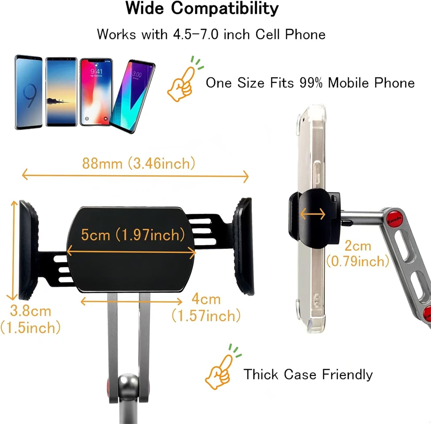 Adaptador de montaje para zapata caliente, soporte de trípode de metal para teléfono, soporte ajustable para trípode de cámara réflex digital,