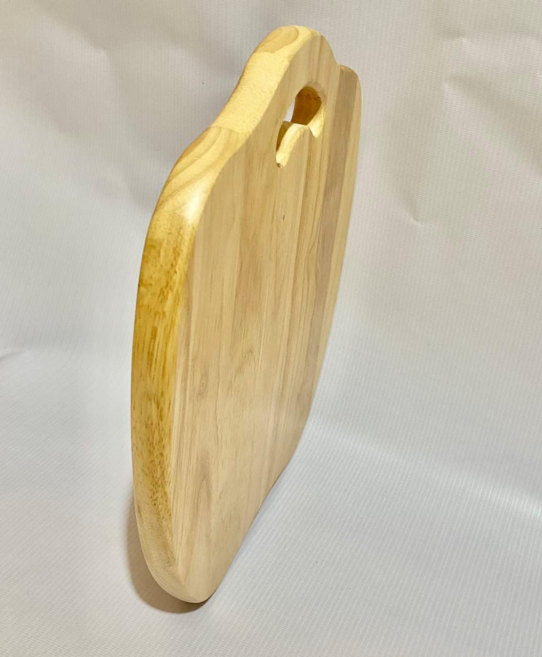 Nabytok – Tabla de cortar de madera en forma de manzana de 13 x 11 pulgadas con asa, tabla redonda de charcutería, charcutería y bloque de carnicero