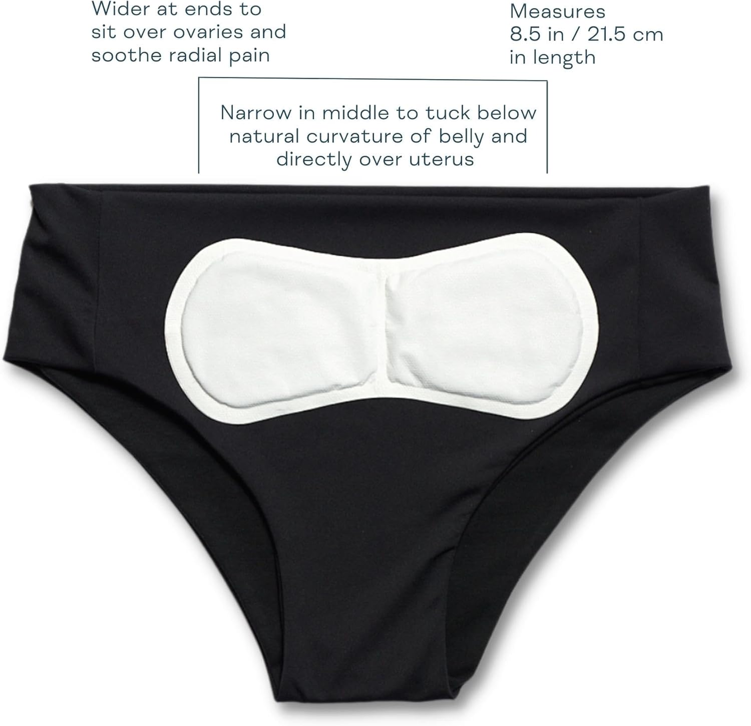 Nyssa Prensas de calor uterinas sobre la marcha, paquete de 2 x 3 (6 prensas), para aliviar el dolor menstrual