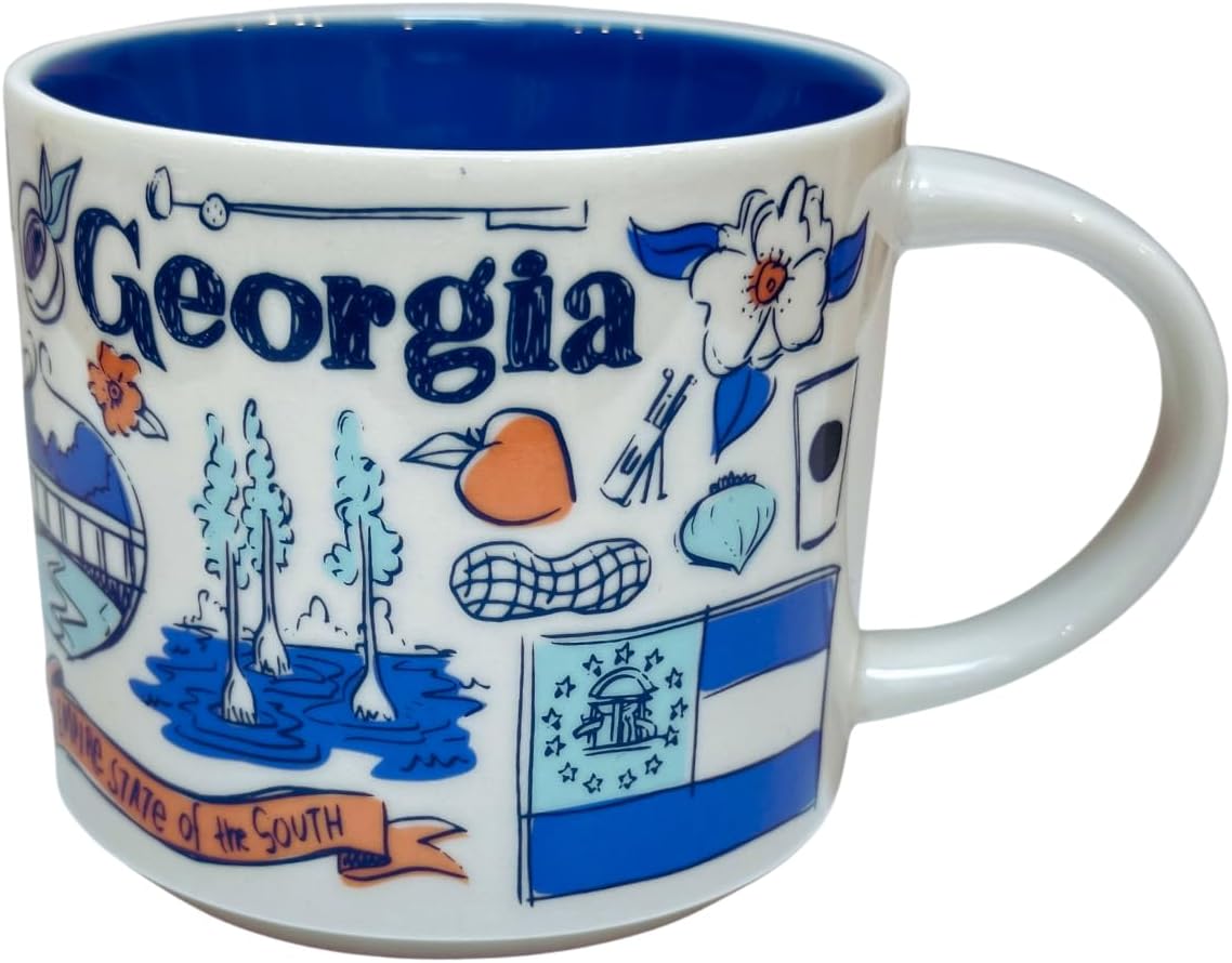 Starbucks Taza de cerámica Georgia serie Been There Colección Across the Globe, 14 onzas líquidas