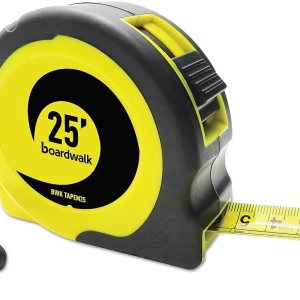 Boardwalk BWKTAPEM25 Easy Grip – Cinta métrica de graduación de 25 pies y 116 pulgadas, color negro y amarillo Boardwalk BWKTAPEM25 Easy Grip – Cinta métrica de graduación de 25 pies y 116 pulgadas, color negro y amarillo
