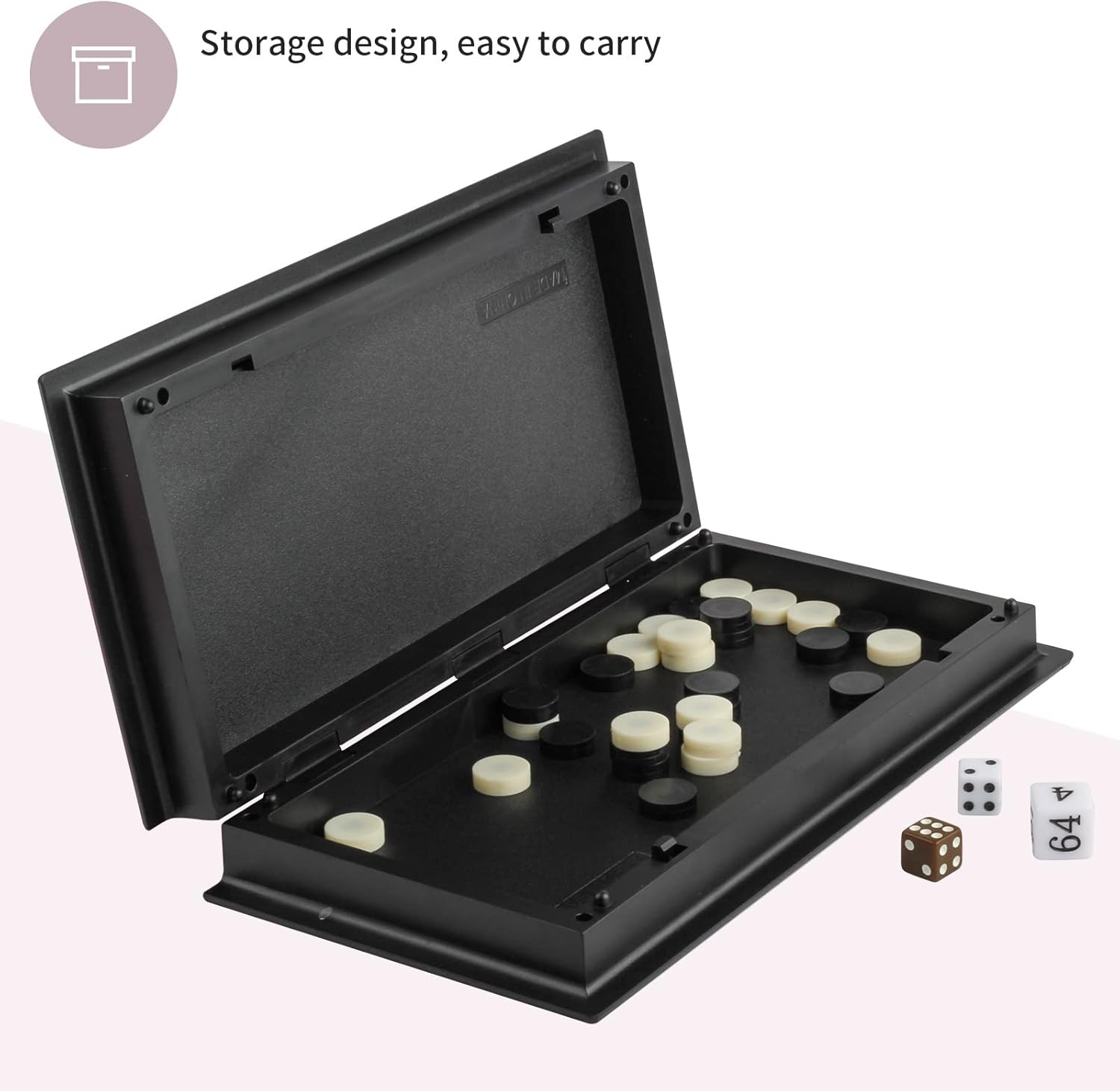 Andux Juego de mesa portátil de backgammon magnético plegable CXSLQ-01 (M)