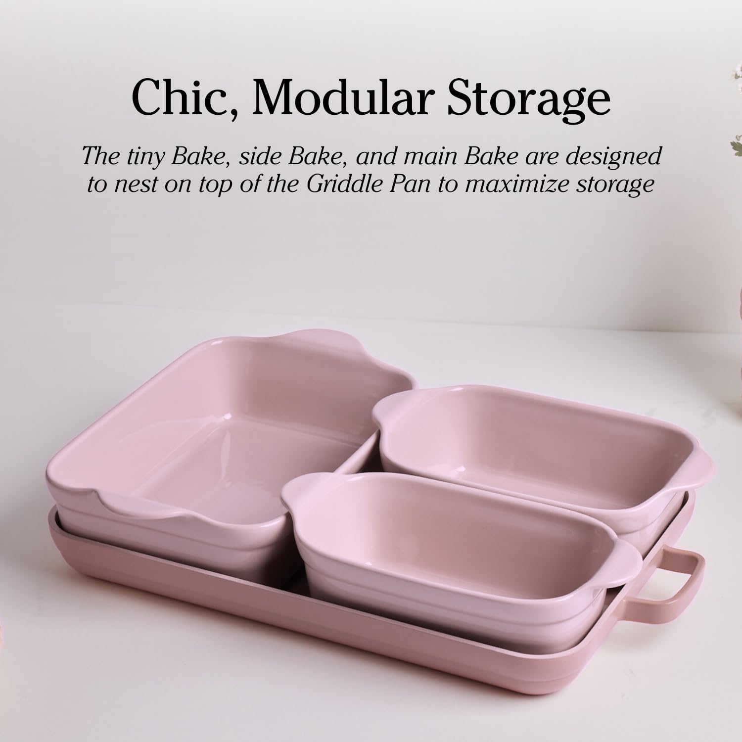 Our Place Ovenware – Juego de 5 piezas antiadherentes, sin toxinas, cerámica y cerámica con bandeja para horno, panaderos y alfombrilla para horno,