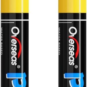 Overseas Rotuladores de pintura amarillos, marcadores acrílicos permanentes, paquete de 2 unidades, a base de agua, secado rápido, marcadores de Overseas Rotuladores de pintura amarillos, marcadores acrílicos permanentes, paquete de 2 unidades, a base de agua, secado rápido, marcadores de