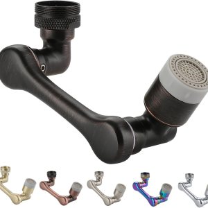 Genpe Extensor de grifo, aireador de grifo giratorio de gran ángulo, universal 1080 giratorio brazo robótico extensión giratoria de fregadero de Genpe Extensor de grifo, aireador de grifo giratorio de gran ángulo, universal 1080 giratorio brazo robótico extensión giratoria de fregadero de