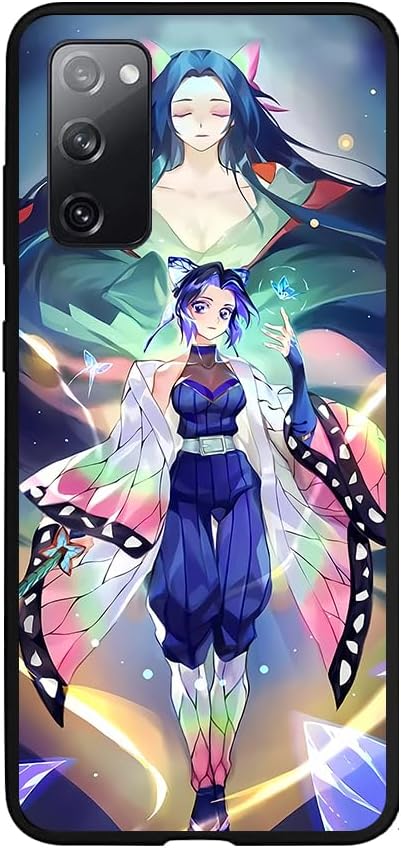 PONNYC Negro Delgado Suave Mate Durable Caucho Silicona TPU Fundas Fit Funda para Samsung Galaxy S20 Kochou Shinobu Anime Japón 03