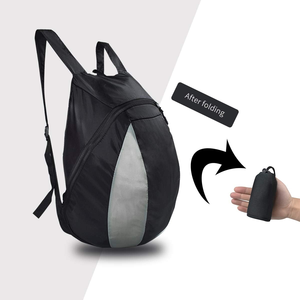 Mochila para casco de motocicleta, bolsa compacta de almacenamiento ligero con gran capacidad 28L, plateado, Compacto