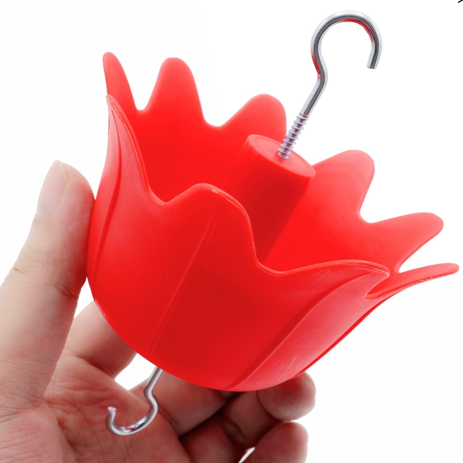 Foso de hormigas para comederos de colibríes, comedero colgante para colibríes y orientolas, ganchos de accesorios de comedero de pájaros de gran