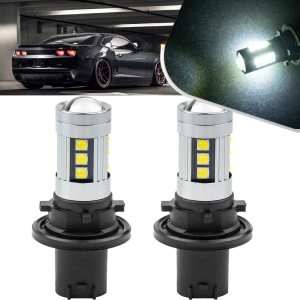 NSLUMO PU20d Base PH24WY PH24W Bombillas LED de retroceso de repuesto para Chevy Camaro 12184 12185 Luces de marcha atrás LED 6500K Xenon White NSLUMO PU20d Base PH24WY PH24W Bombillas LED de retroceso de repuesto para Chevy Camaro 12184 12185 Luces de marcha atrás LED 6500K Xenon White