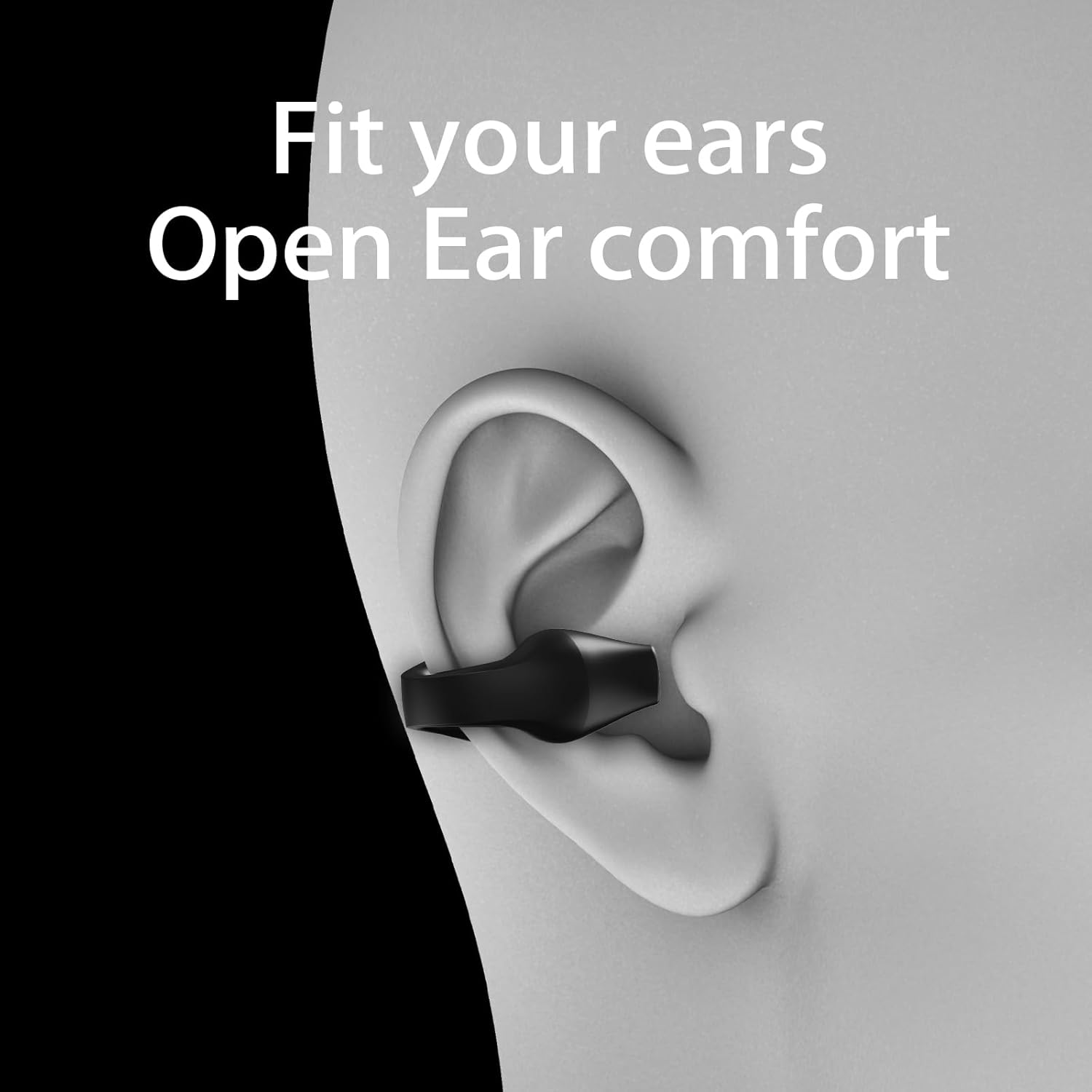 2024 New upgraded Wireless earbuds bluetooth 5.3 Ear Clips headphone , Open Ear Headphones Bone Conduction Headphones, 40 Hrs playtime ,sport