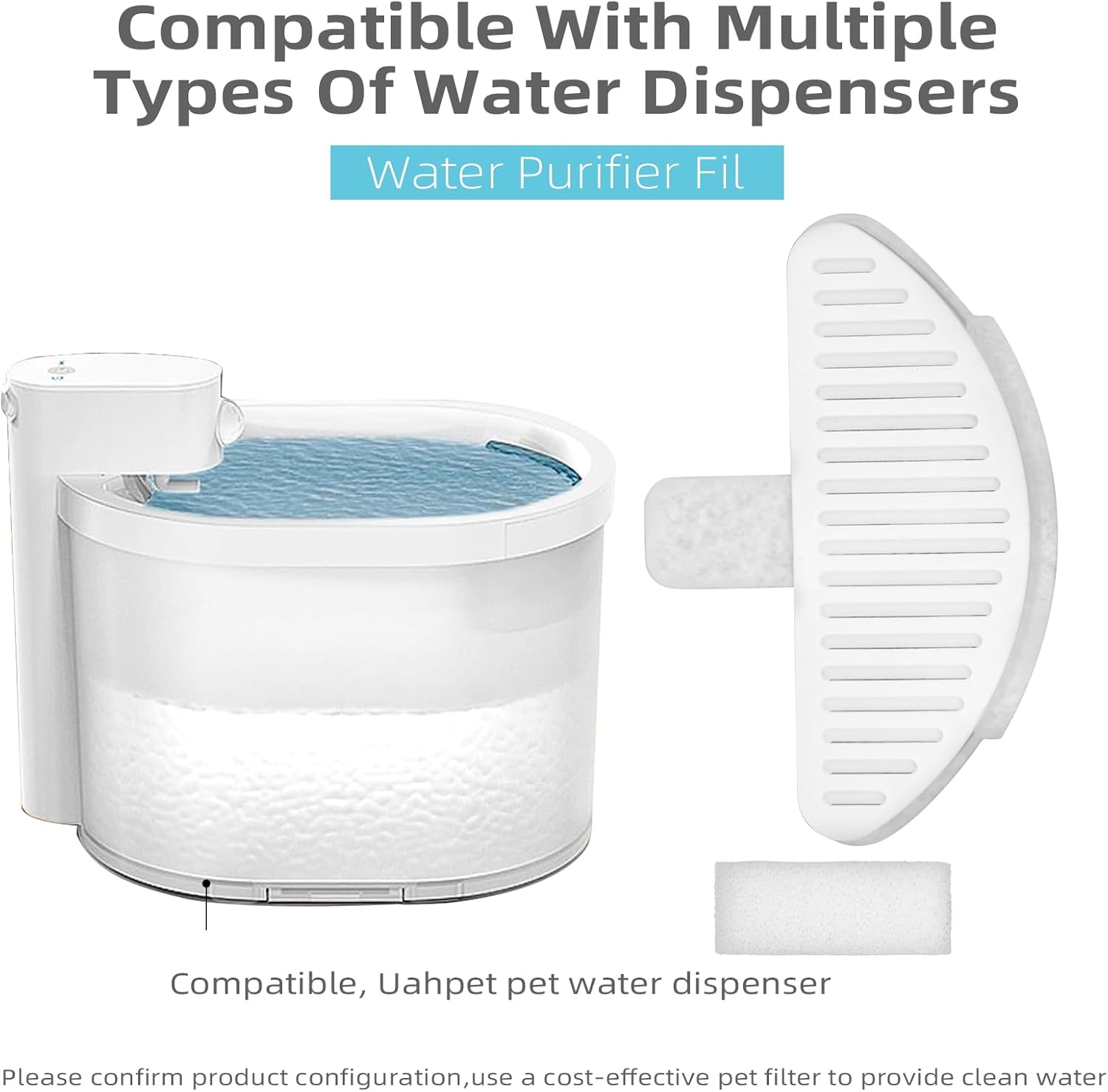 Paquete de 9 filtros de fuente de agua para gatos compatibles con dispensador de agua para gatos, fuente de agua para gatos de 67 onzas2 litros,