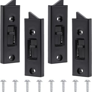 GORGECRAFT 2 pares de pestillos inclinables de repuesto para ventanas y cerraduras de hardware, construcción de plástico, 2 agujeros espaciados GORGECRAFT 2 pares de pestillos inclinables de repuesto para ventanas y cerraduras de hardware, construcción de plástico, 2 agujeros espaciados