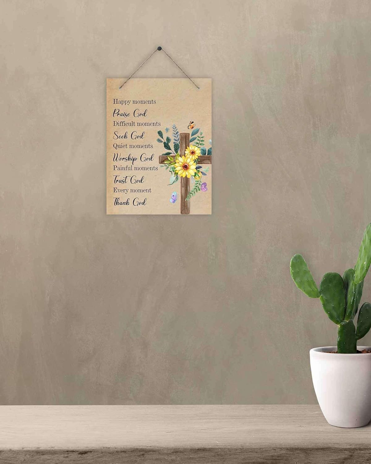 Placas cristianas para decoración de pared, regalos religiosos con las Escrituras para mujeres, regalos inspiradores con versículos de la Biblia y