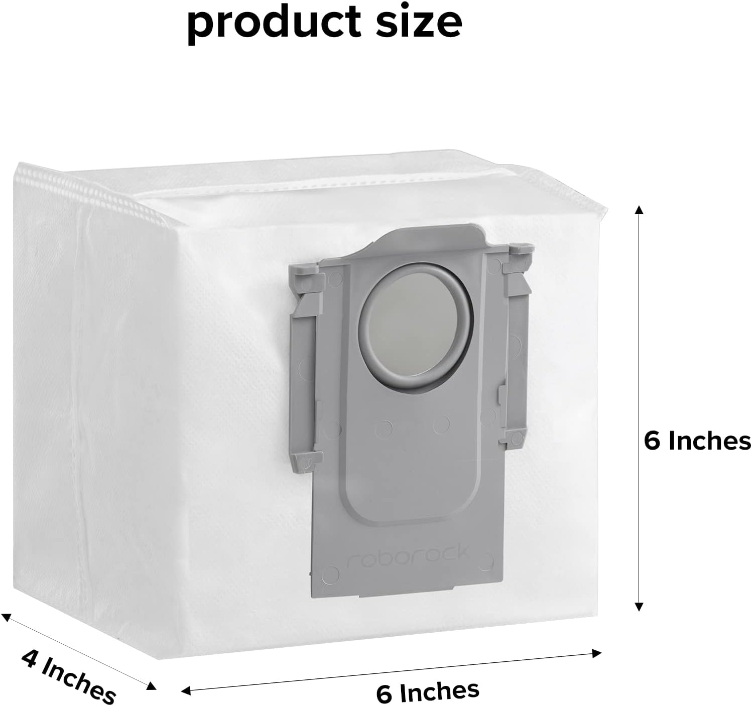 Paquete de 6 bolsas de vacío desechables de 2.5 L para aspiradoras robot roborock S7, S8, Q5, Q7, Q8 y bases de vacío automático