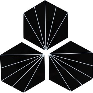 Miscasa Azulejo hexagonal autoadhesivo para salpicaduras en muro, diseño de flores, color negro, para decoración de sala de estar, cocina, baño Miscasa Azulejo hexagonal autoadhesivo para salpicaduras en muro, diseño de flores, color negro, para decoración de sala de estar, cocina, baño