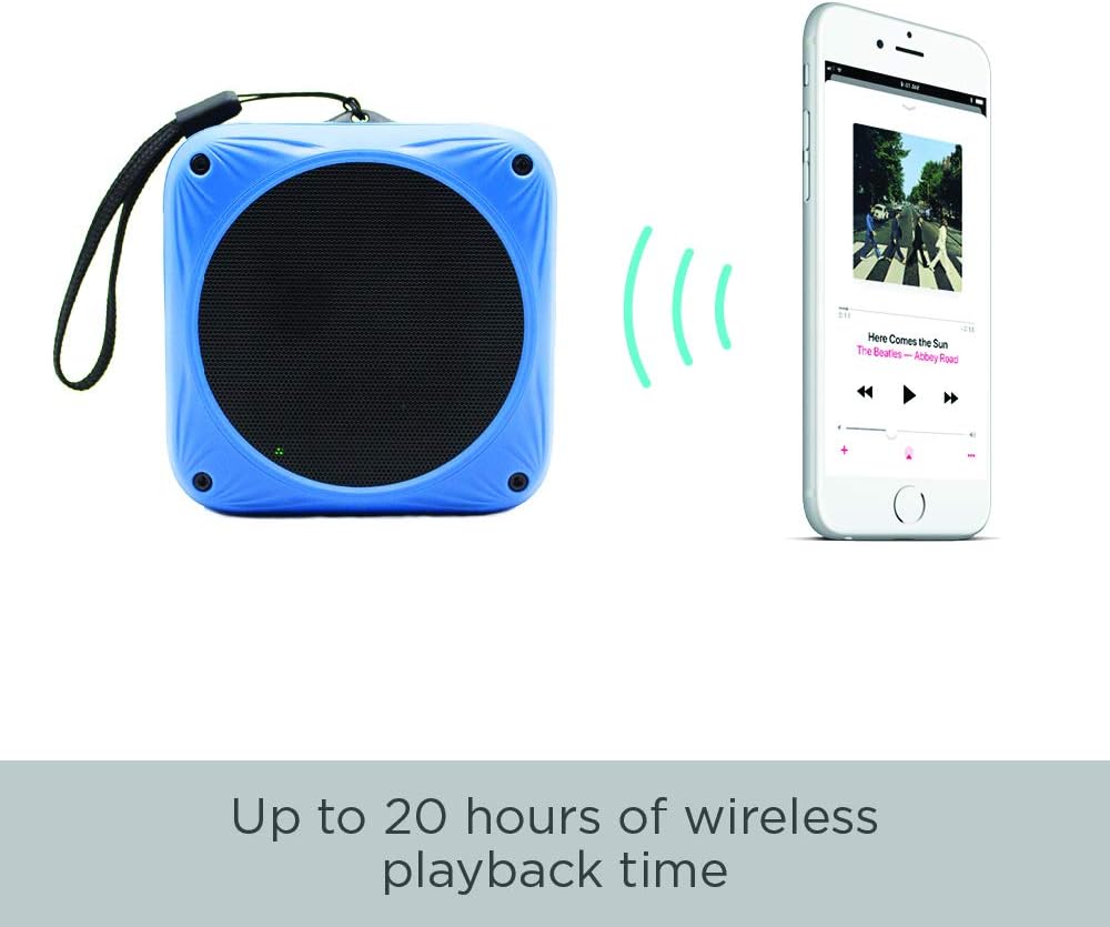 Altavoz Bluetooth impermeable  Solar y recargable por USB  Tiempo de reproducción de 20 horas  Micrófono integrado  Ideal para playa, bicicleta,