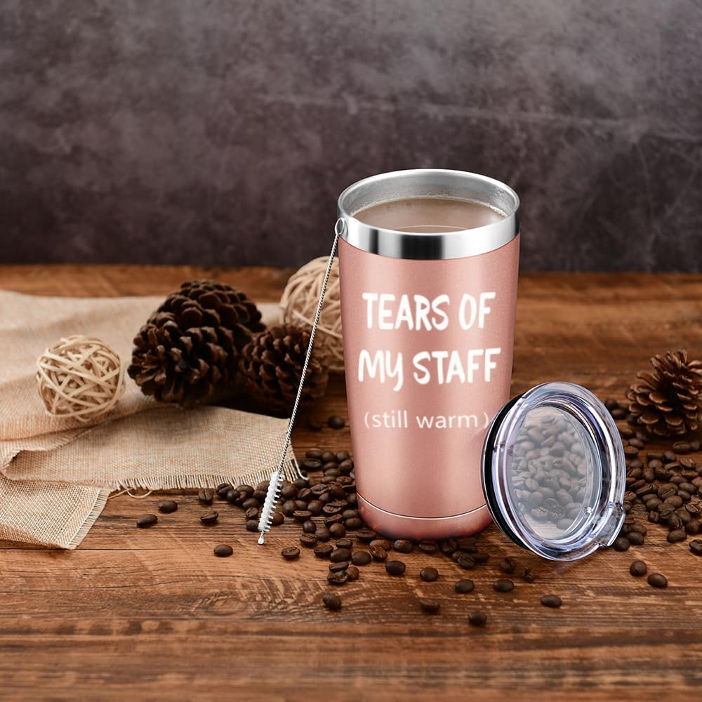 SOCOARZR Regalos del Día del Jefe para mujeres, vaso de lágrimas de mi personal, regalos divertidos para mujeres, regalos de jefe para mujeres, el