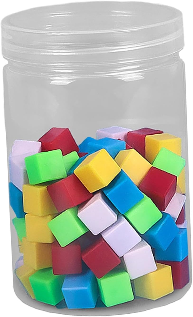100 cubos de centímetros, bloques educativos, reconocimiento de color, matemáticas, cubos de aprendizaje para edades de 4, 5, 6, 7 años, niños