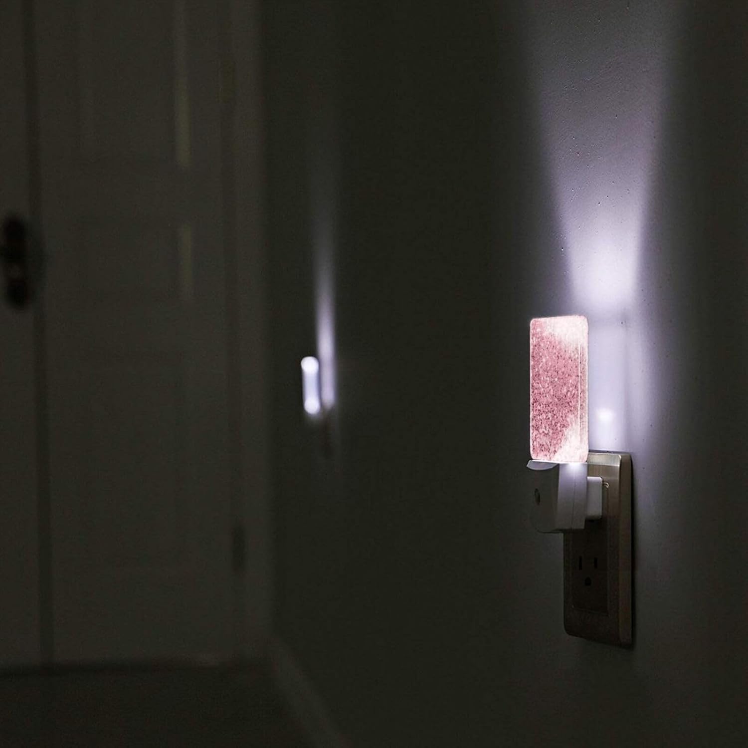 Luz nocturna con purpurina de oro rosa enchufable, luz nocturna LED impresa para niños, proyector de luz nocturna para bebés, luces nocturnas LED