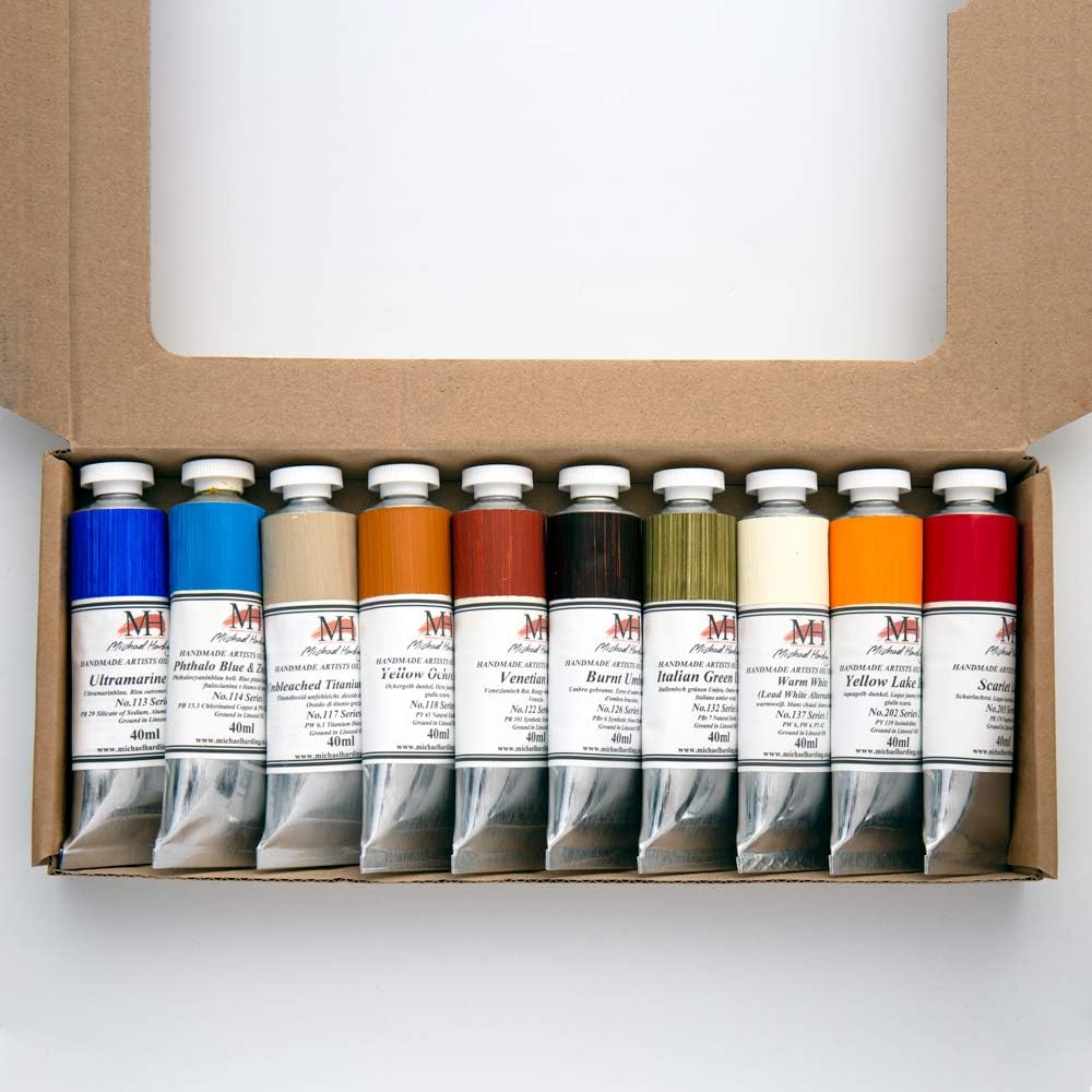 Michael Harding Artist Oli Colours, juego de pintura al óleo del desierto, diez tubos de 1.4 fl oz, 0030012