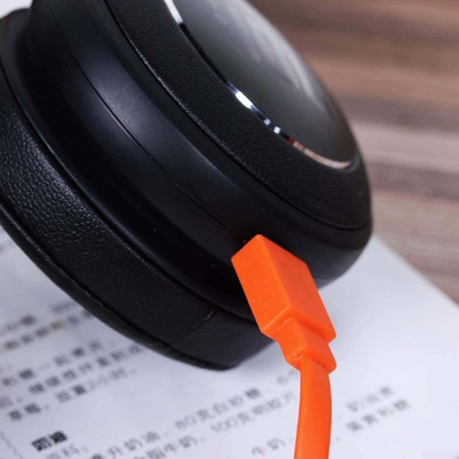 Cable de carga de carga rápida USB para auriculares inalámbricos Bluetooth altavoz auricular – 0.65 pies y naranja