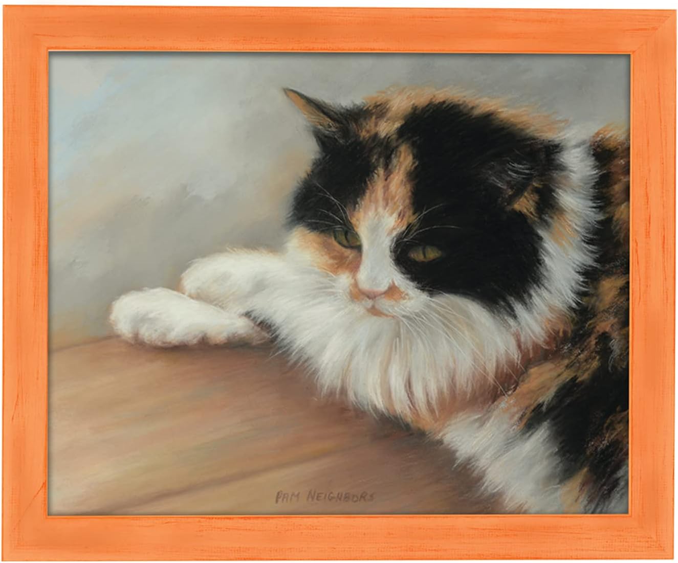 Jerry’s Artarama Millbrook Collection – Portarretratos de madera country chic naranja bourbon – 11 x 14 – Moldeado estrecho de madera maciza de 1.5