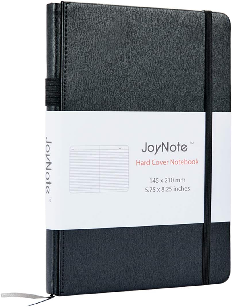Cuaderno A5 de tapa dura, diarios universitarios con bolsillo, cuaderno de escritura de cuero sintético de papel grueso premium con lazo para