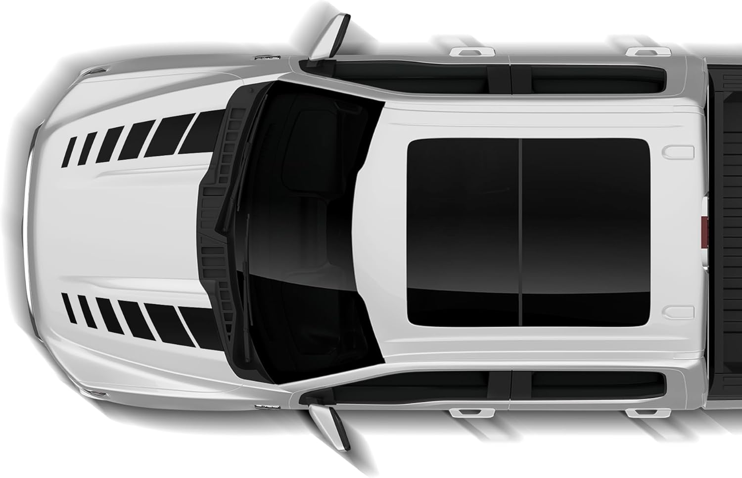 Calcomanías deportivas para capó, diseño gráfico compatible con Ford F150 (2021-2023) (negro mate)