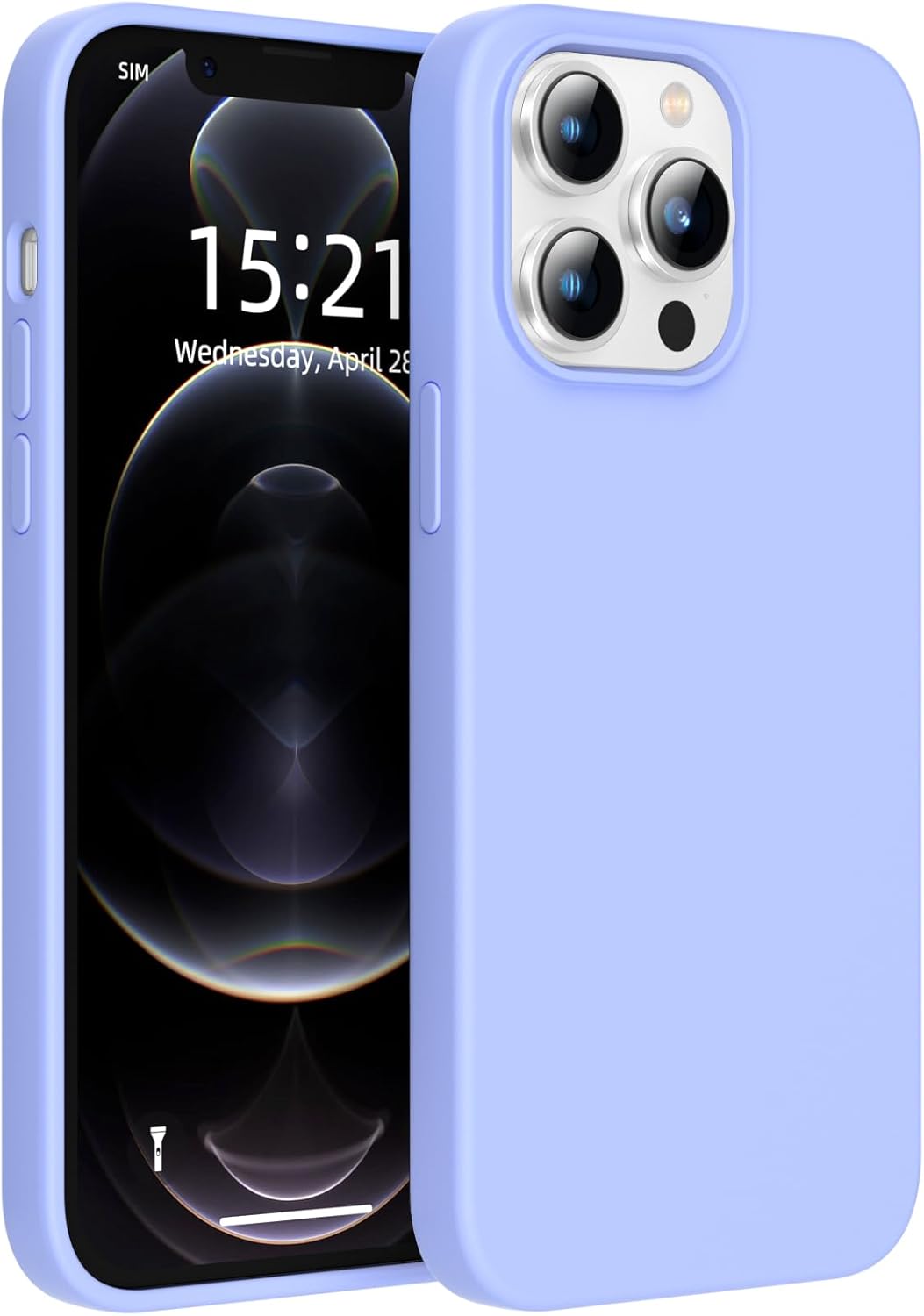Funda para iPhone 12 Pro Max, silicona líquida de alta calidad, funda protectora de cuerpo completo a prueba de caídas, forro de microfibra suave