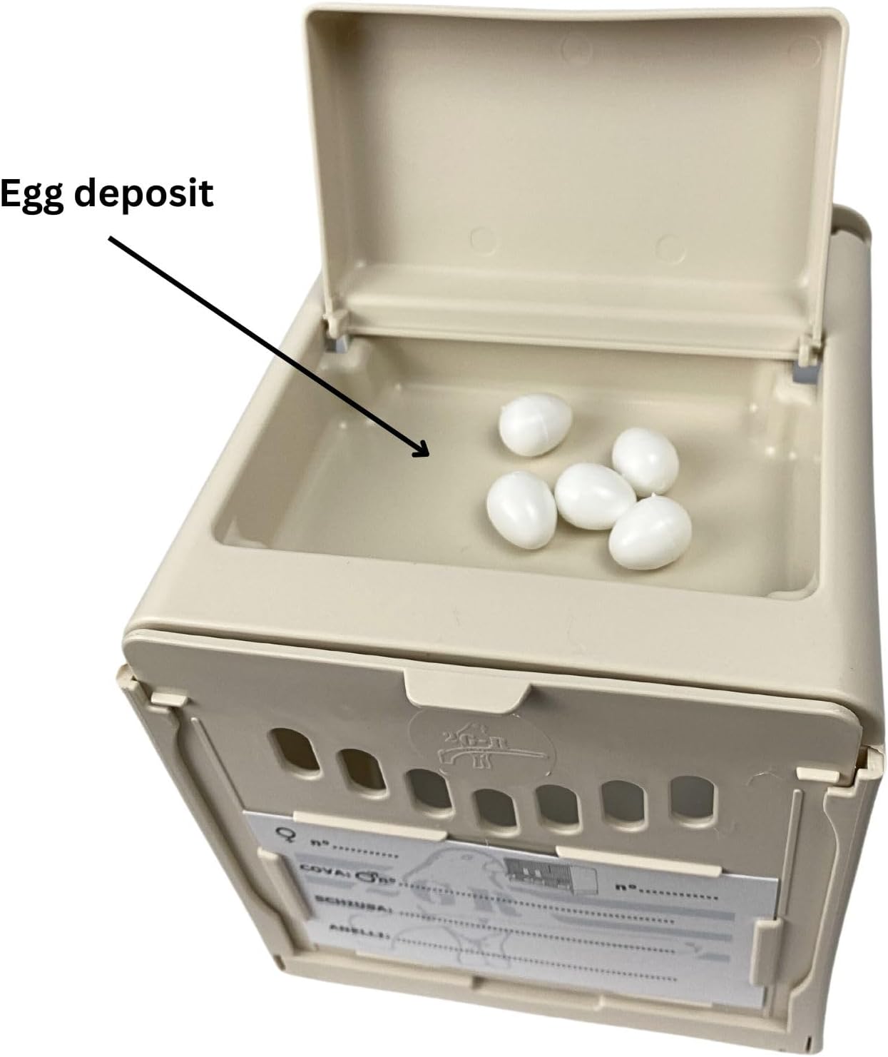 Caja nido de plástico para pájaros, taza nido extraíble y portátil con puerta trasera corredera para una fácil limpieza y depósito para almacenar