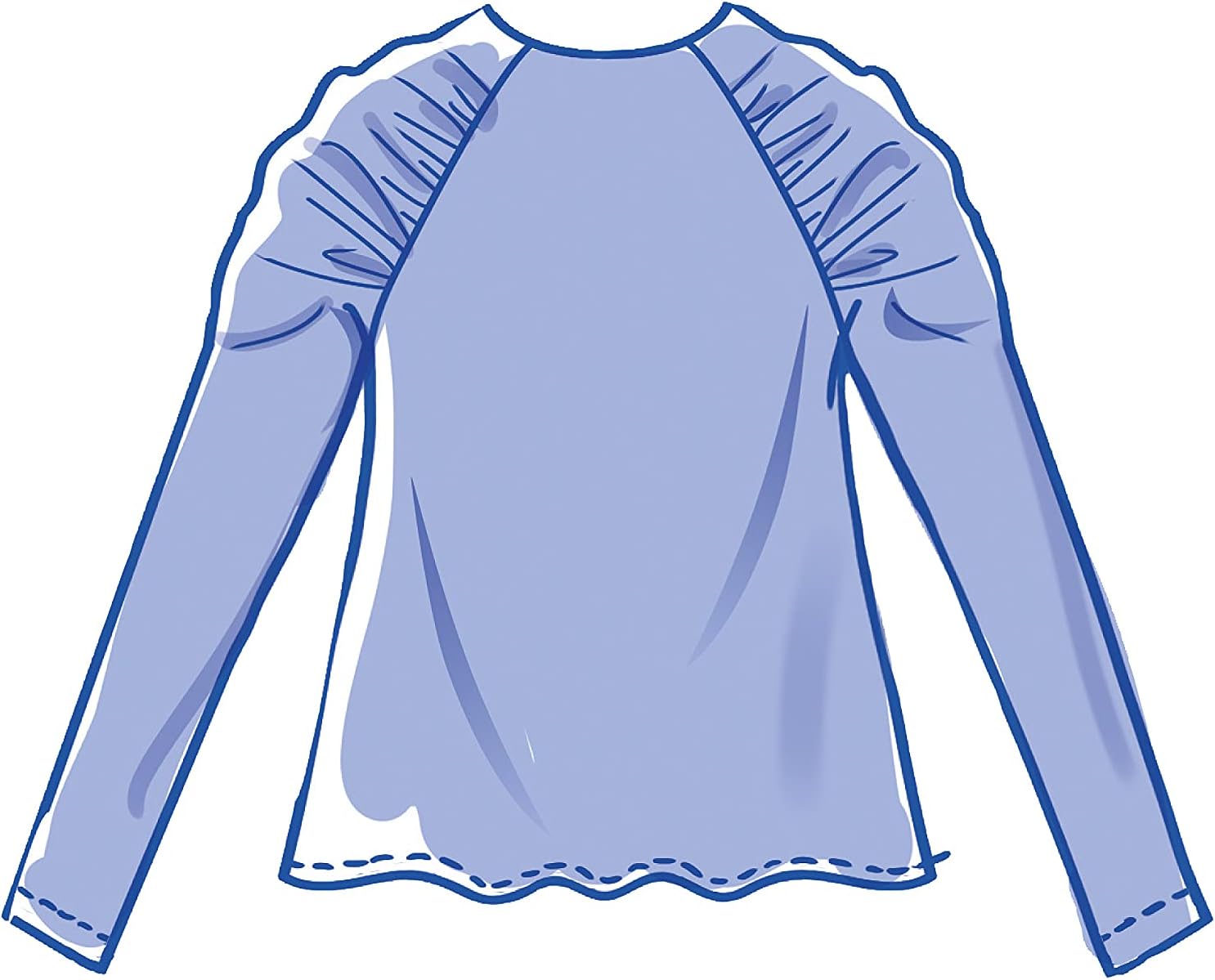 McCall’s M8147ZZP – Kit de patrones de costura para blusa de manga raglán para señoritas, código de diseño M8147, tallas L-XXL