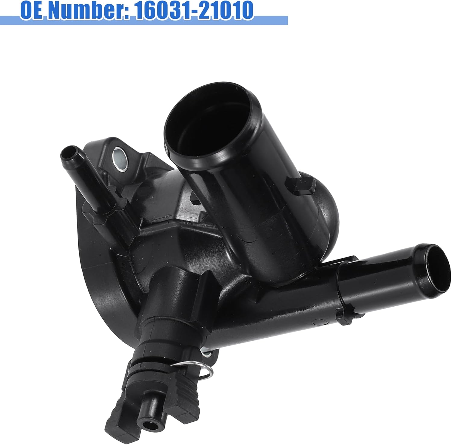 X AUTOHAUX Conjunto NO.16031-21010 de la carcasa del termostato del refrigerante del motor del coche para la base 2013-2014 2017-2021 del Toyota