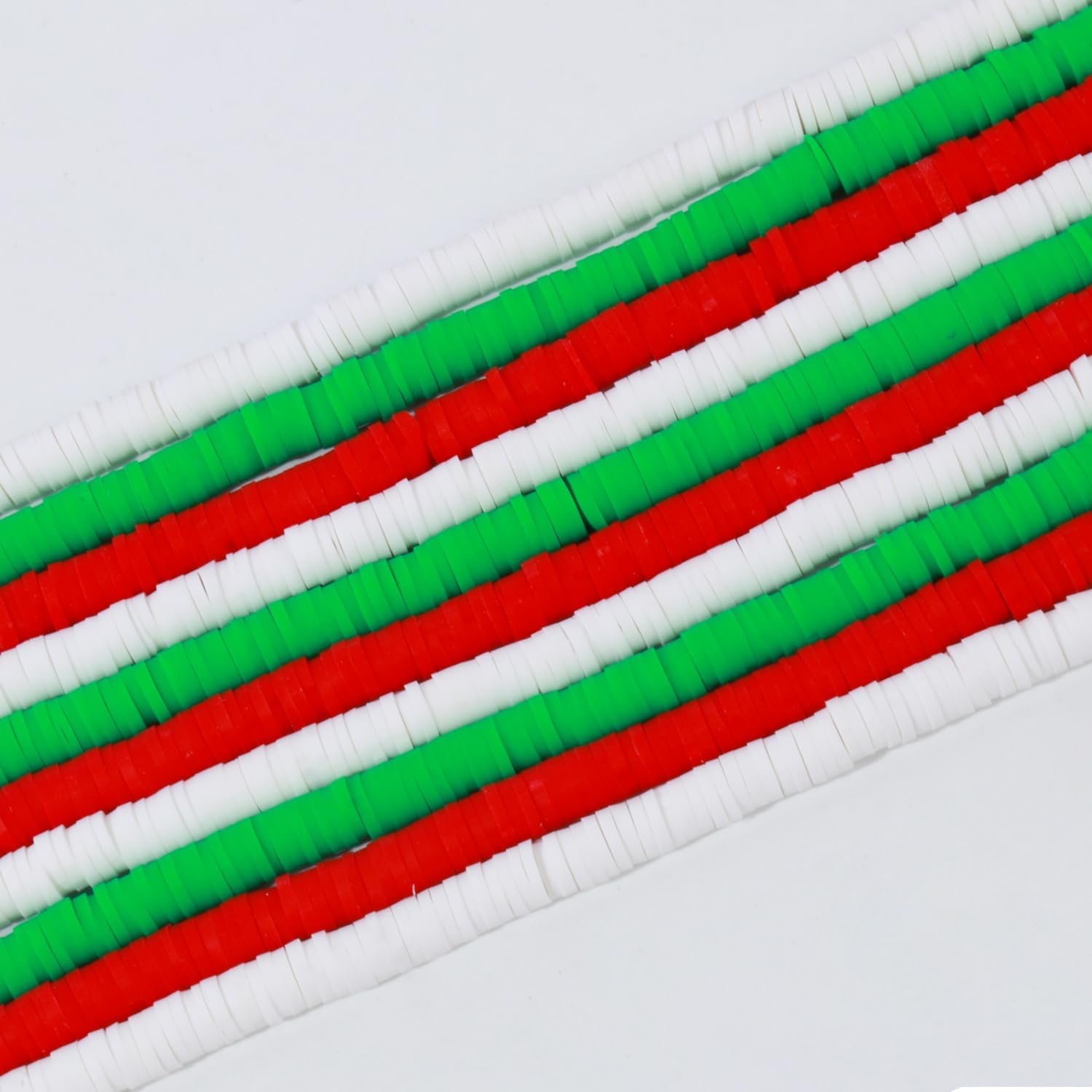 3600 cuentas de arcilla para hacer pulseras, 10 hebras planas redondas de arcilla polimérica de 0.236 pulgadas (0.236 in) cuentas Heishi para hacer
